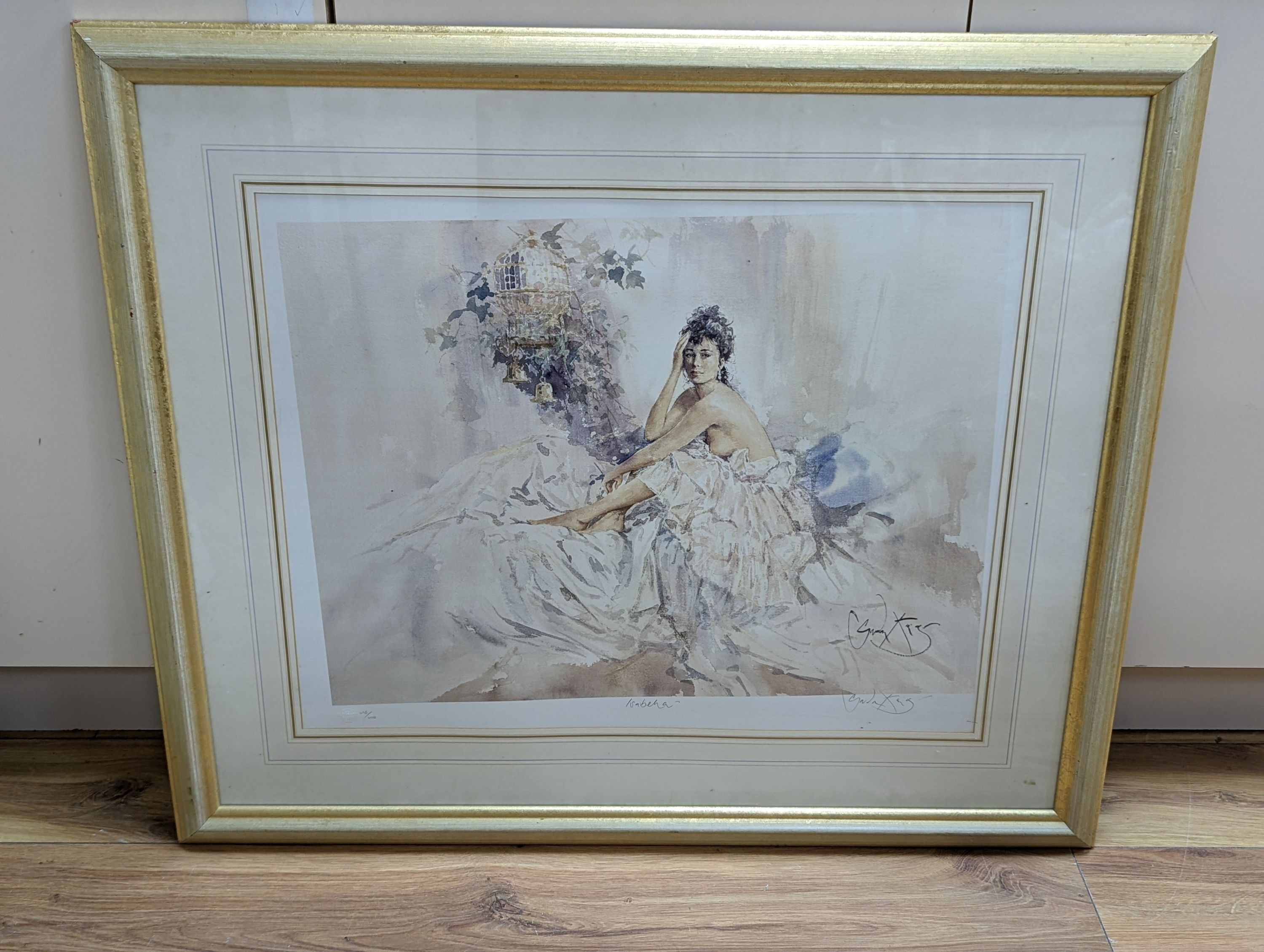 Gordon King, limited edition print, Isabella, signed in pencil, 498/600, 46 x 61cm